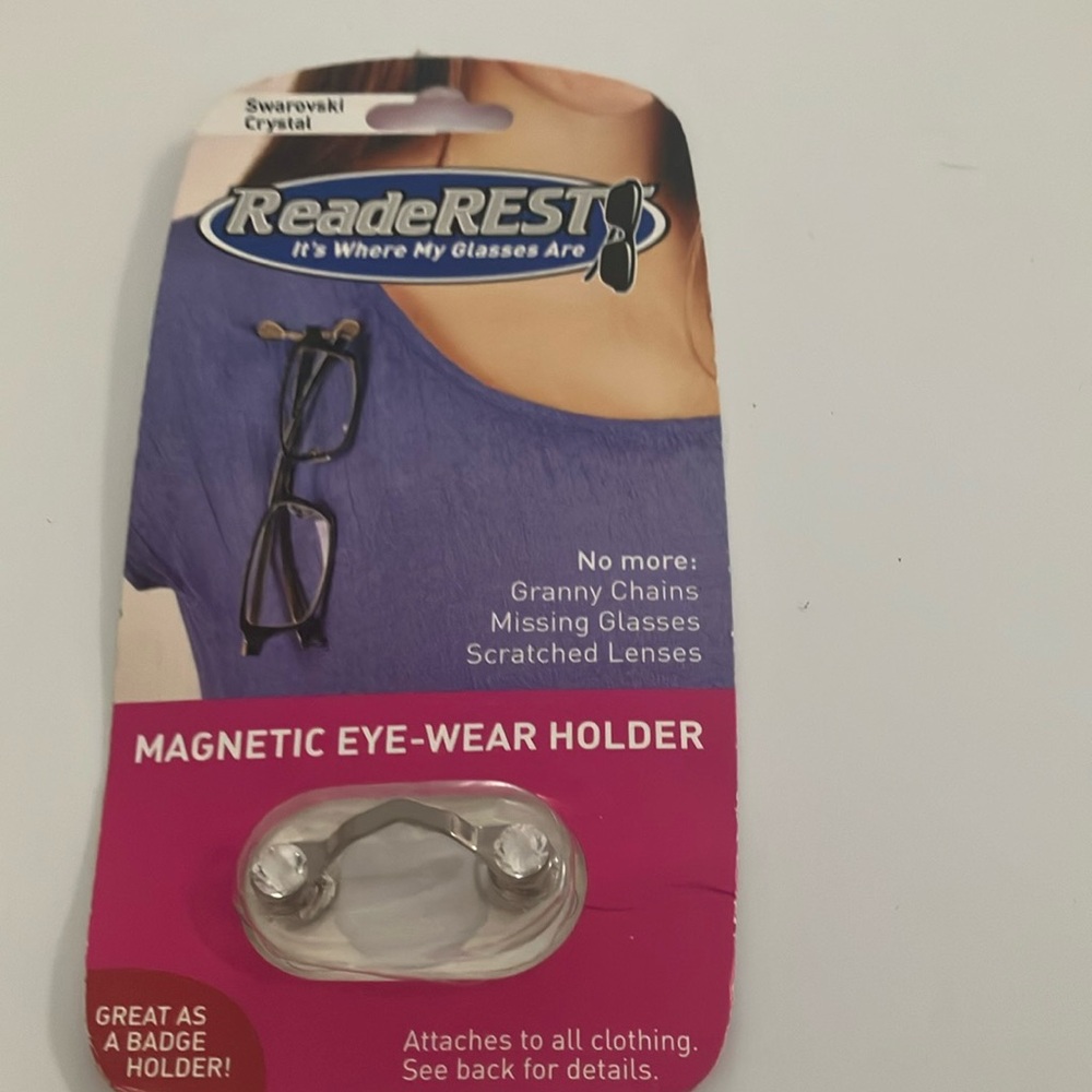 Readerest magnetic eyewear holder